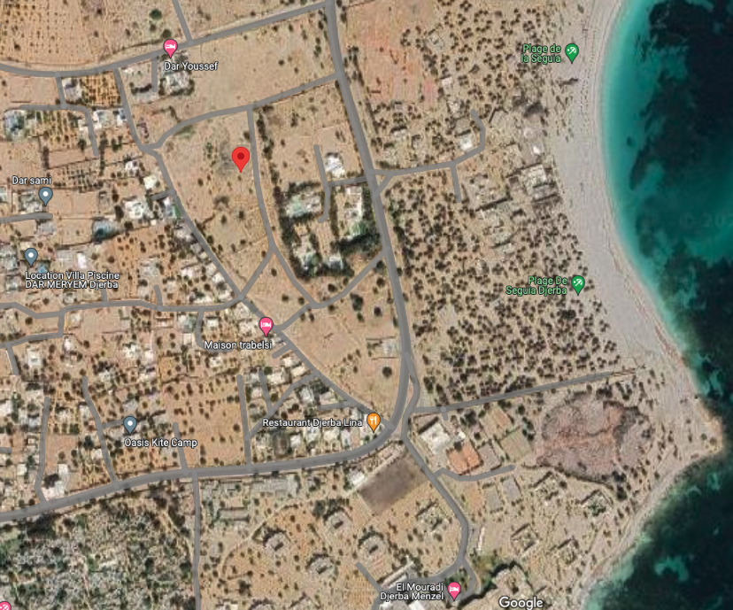 Djerba - Midoun El Hadadda Terrain Terrain nu Terrain 2500m  djerba el haddada